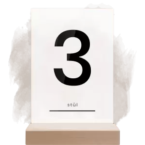 Plexi číslo stolu HELENA