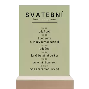 Papírový harmonogram HELENA