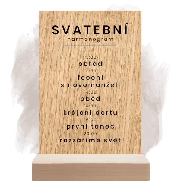 Dřevěný harmonogram HELENA
