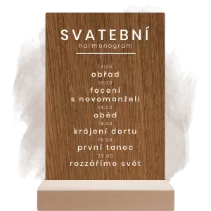 Dřevěný harmonogram HELENA