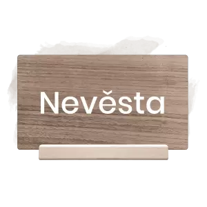 Dřevěná jmenovka HELENA
