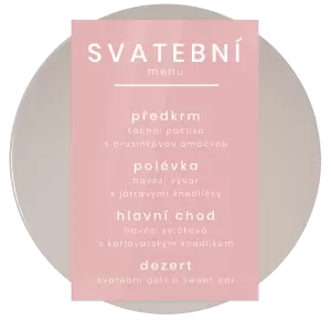 Plexi svatební menu HELENA