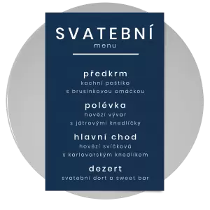 Papírové svatební menu HELENA