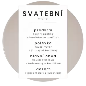 Plexi svatební menu HELENA