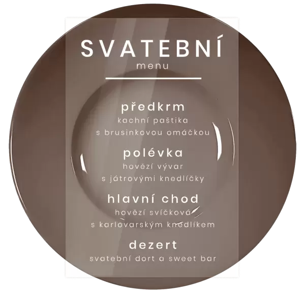 Plexi svatební menu HELENA