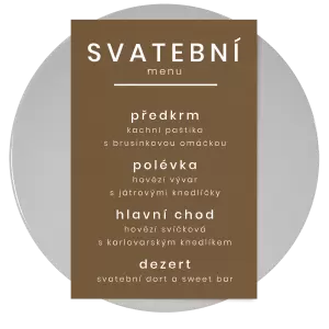 Papírové svatební menu HELENA