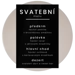 Plexi svatební menu HELENA