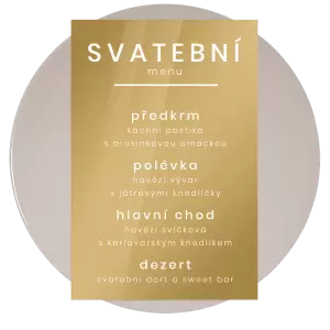 Plexi svatební menu HELENA