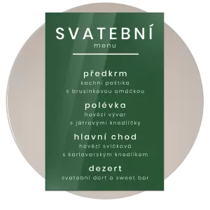 Plexi svatební menu HELENA