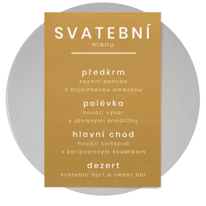 Papírové svatební menu HELENA