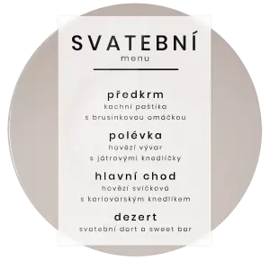 Plexi svatební menu HELENA