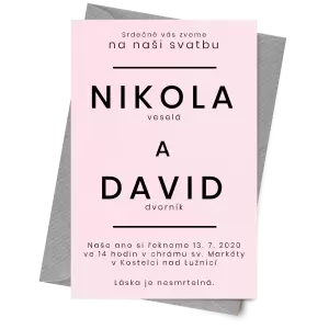 Papírové svatební oznámení HELENA