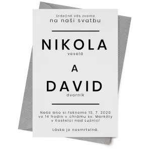 Papírové svatební oznámení HELENA