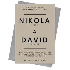 Papírové svatební oznámení HELENA