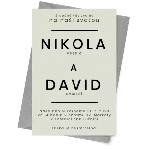 Papírové svatební oznámení HELENA