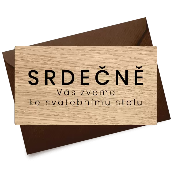 Dřevěná pozvánka HELENA