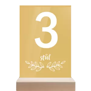 Papírové číslo stolu IZABELA