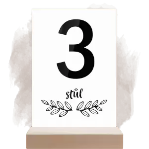 Plexi číslo stolu IZABELA