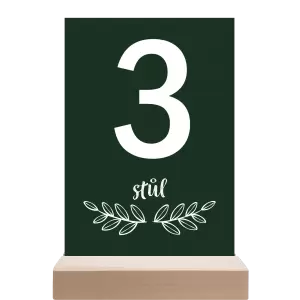 Papírové číslo stolu IZABELA