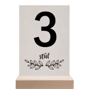 Papírové číslo stolu IZABELA