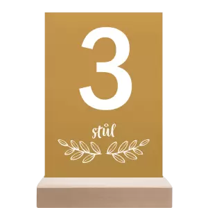 Papírové číslo stolu IZABELA