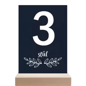 Papírové číslo stolu IZABELA