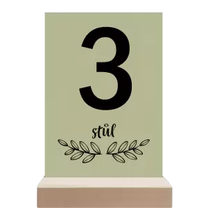 Papírové číslo stolu IZABELA