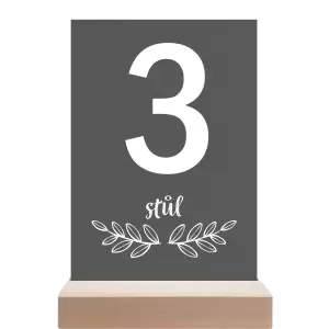 Papírové číslo stolu IZABELA