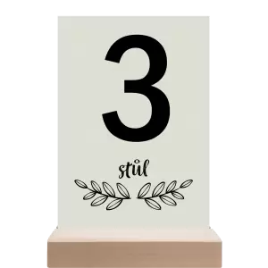 Papírové číslo stolu IZABELA