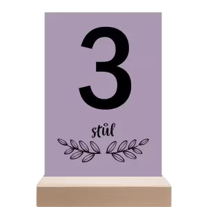 Papírové číslo stolu IZABELA