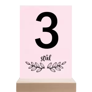 Papírové číslo stolu IZABELA