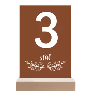 Papírové číslo stolu IZABELA