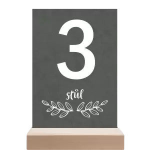 Papírové číslo stolu IZABELA