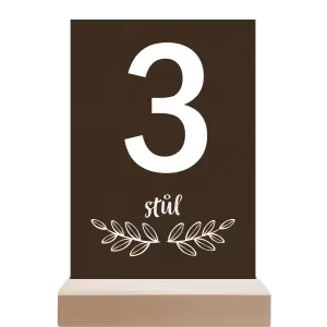 Papírové číslo stolu IZABELA