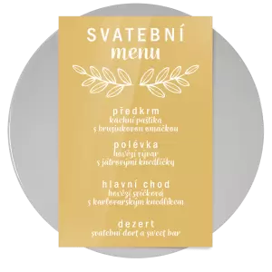 Papírové svatební menu IZABELA