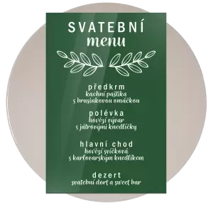 Plexi svatební menu IZABELA