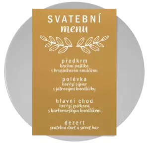 Papírové svatební menu IZABELA