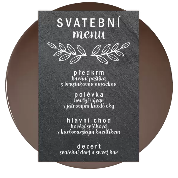 Kamenné svatební menu IZABELA