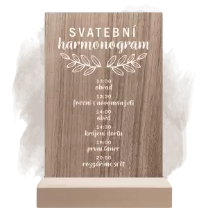 Dřevěný harmonogram IZABELA