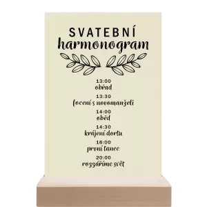 Papírový harmonogram IZABELA