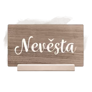 Dřevěná jmenovka IZABELA