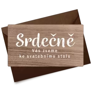 Dřevěná pozvánka IZABELA