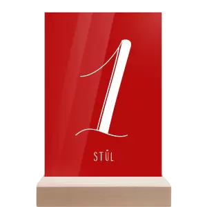Plexi číslo stolu JOLANA
