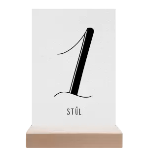Papírové číslo stolu JOLANA