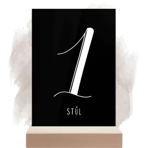 Plexi číslo stolu JOLANA