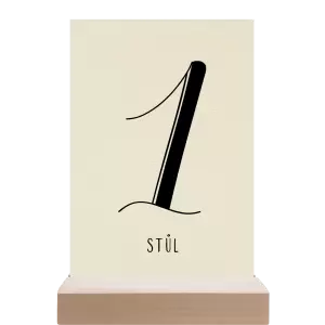Papírové číslo stolu JOLANA