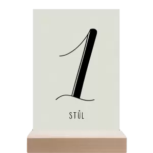 Papírové číslo stolu JOLANA