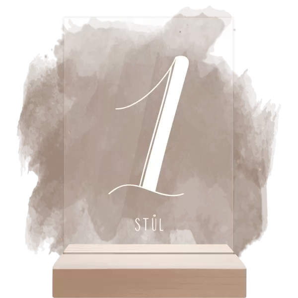 Plexi číslo stolu JOLANA