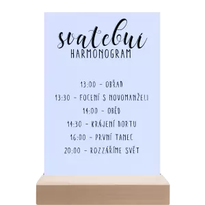 Papírový harmonogram JOLANA