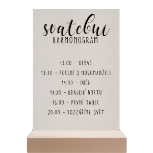 Papírový harmonogram JOLANA